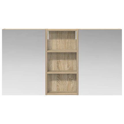 Badrumsskåpsset 3 pcs 110 x 10,5 x 60,5 cm Konstruerat trä