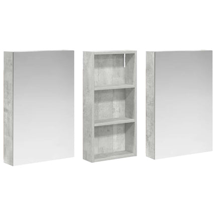 Badrumsskåpsset 3 pcs 110 x 10,5 x 60,5 cm Konstruerat trä