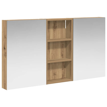 Badrumsskåpsset 3 pcs 110 x 10,5 x 60,5 cm Konstruerat trä