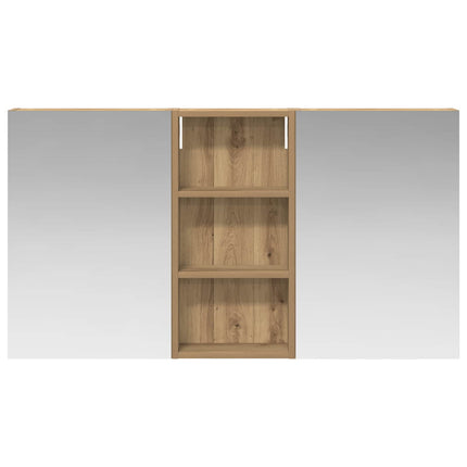 Badrumsskåpsset 3 pcs 110 x 10,5 x 60,5 cm Konstruerat trä