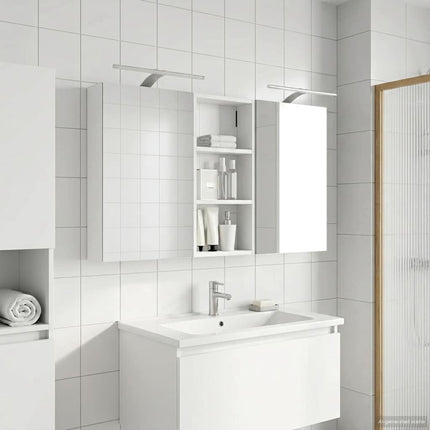 Badrumsskåpsset 3 pcs 110 x 10,5 x 60,5 cm Konstruerat trä