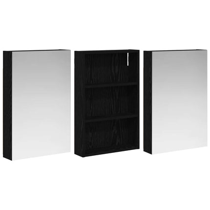 Badrumsskåpsset 3 pcs 120 x 10,5 x 60,5 cm Konstruerat trä