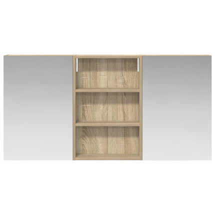 Badrumsskåpsset 3 pcs 120 x 10,5 x 60,5 cm Konstruerat trä