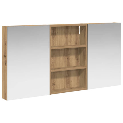 Badrumsskåpsset 3 pcs 120 x 10,5 x 60,5 cm Konstruerat trä