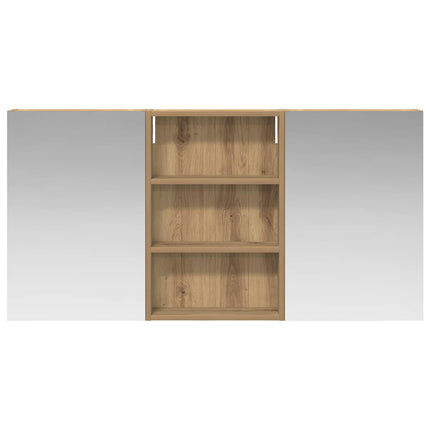 Badrumsskåpsset 3 pcs 120 x 10,5 x 60,5 cm Konstruerat trä
