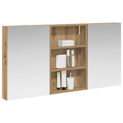Badrumsskåpsset 3 pcs 120 x 10,5 x 60,5 cm Konstruerat trä