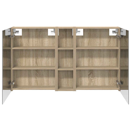 Badrumsskåpsset 3 pcs 120 x 14,5 x 70 cm Konstruerat trä