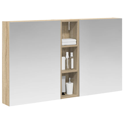 Badrumsskåpsset 3 pcs 120 x 14,5 x 70 cm Konstruerat trä