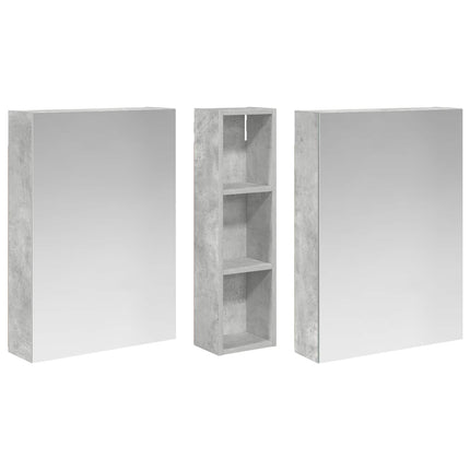Badrumsskåpsset 3 pcs 120 x 14,5 x 70 cm Konstruerat trä