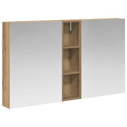 Badrumsskåpsset 3 pcs 120 x 14,5 x 70 cm Konstruerat trä