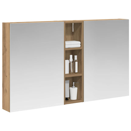 Badrumsskåpsset 3 pcs 120 x 14,5 x 70 cm Konstruerat trä