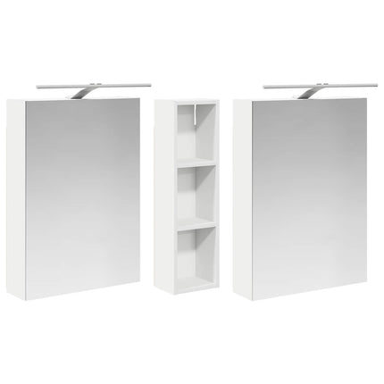 Badrumsskåpsset 3 pcs 120 x 14,5 x 70 cm Konstruerat trä