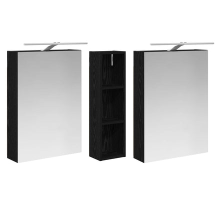Badrumsskåpsset 3 pcs 120 x 14,5 x 70 cm Konstruerat trä