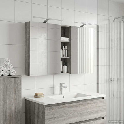 Badrumsskåpsset 3 pcs 120 x 14,5 x 70 cm Konstruerat trä