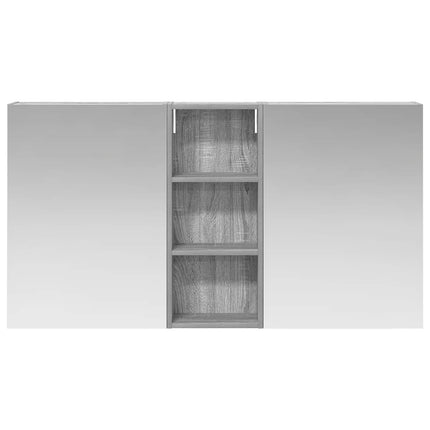 Badrumsskåpsset 3 pcs 130 x 14,5 x 70 cm Konstruerat trä