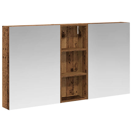 Badrumsskåpsset 3 pcs 130 x 14,5 x 70 cm Konstruerat trä