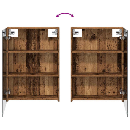 Badrumsskåpsset 3 pcs 130 x 14,5 x 70 cm Konstruerat trä
