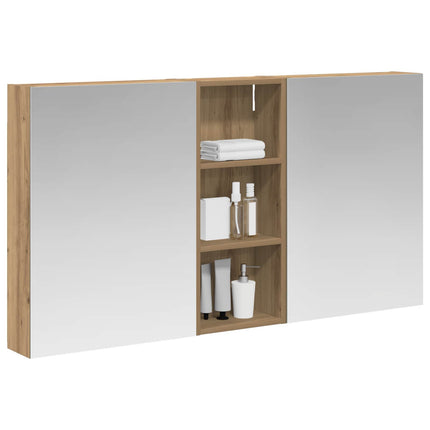 Badrumsskåpsset 3 pcs 130 x 14,5 x 70 cm Konstruerat trä