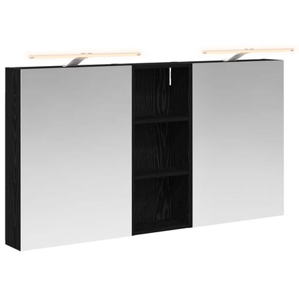 Badrumsskåpsset 3 pcs 130 x 14,5 x 70 cm Konstruerat trä