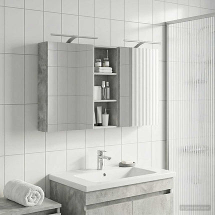 Badrumsskåpsset 3 pcs 130 x 14,5 x 70 cm Konstruerat trä