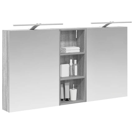 Badrumsskåpsset 3 pcs 130 x 14,5 x 70 cm Konstruerat trä