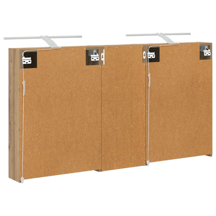 Badrumsskåpsset 3 pcs 130 x 14,5 x 70 cm Konstruerat trä