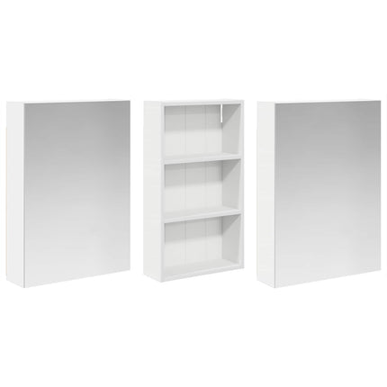 Badrumsskåpsset 3 pcs 140 x 14,5 x 70 cm Konstruerat trä