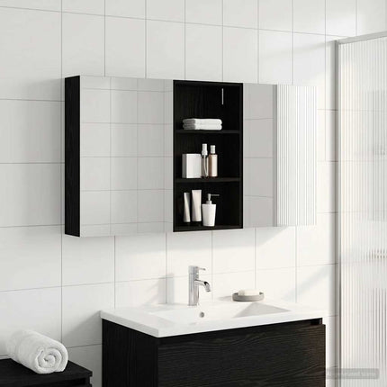 Badrumsskåpsset 3 pcs 140 x 14,5 x 70 cm Konstruerat trä