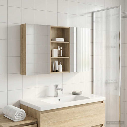 Badrumsskåpsset 3 pcs 140 x 14,5 x 70 cm Konstruerat trä