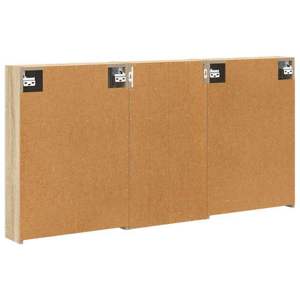 Badrumsskåpsset 3 pcs 140 x 14,5 x 70 cm Konstruerat trä