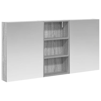 Badrumsskåpsset 3 pcs 140 x 14,5 x 70 cm Konstruerat trä