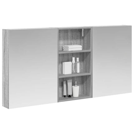 Badrumsskåpsset 3 pcs 140 x 14,5 x 70 cm Konstruerat trä