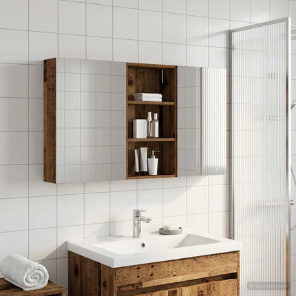 Badrumsskåpsset 3 pcs 140 x 14,5 x 70 cm Konstruerat trä
