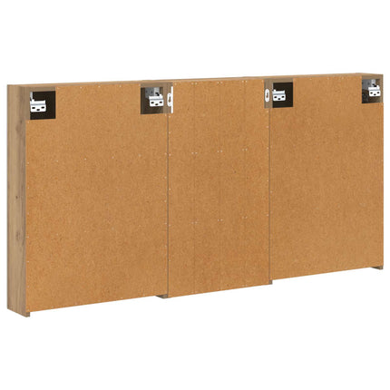 Badrumsskåpsset 3 pcs 140 x 14,5 x 70 cm Konstruerat trä