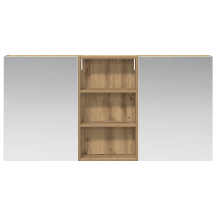 Badrumsskåpsset 3 pcs 140 x 14,5 x 70 cm Konstruerat trä