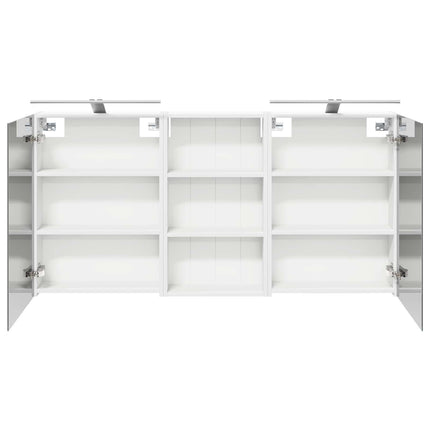 Badrumsskåpsset 3 pcs 140 x 14,5 x 70 cm Konstruerat trä