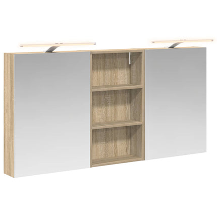Badrumsskåpsset 3 pcs 140 x 14,5 x 70 cm Konstruerat trä