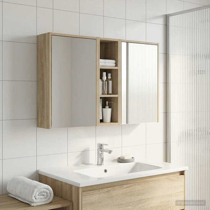Badrumsskåpsset för 3 pcs 106 x 16 x 62,5 cm Konstruerat trä