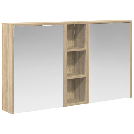 Badrumsskåpsset för 3 pcs 106 x 16 x 62,5 cm Konstruerat trä