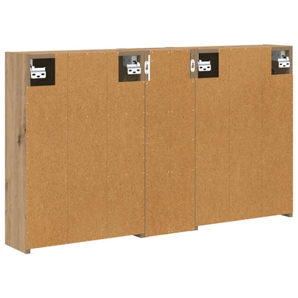 Badrumsskåpsset för 3 pcs 106 x 16 x 62,5 cm Konstruerat trä