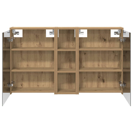 Badrumsskåpsset för 3 pcs 106 x 16 x 62,5 cm Konstruerat trä