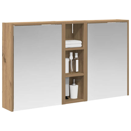 Badrumsskåpsset för 3 pcs 106 x 16 x 62,5 cm Konstruerat trä