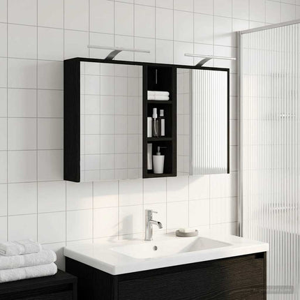 Badrumsskåpsset för 3 pcs 106 x 16 x 62,5 cm Konstruerat trä