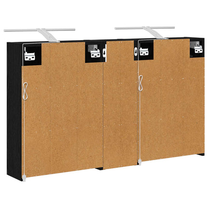 Badrumsskåpsset för 3 pcs 106 x 16 x 62,5 cm Konstruerat trä