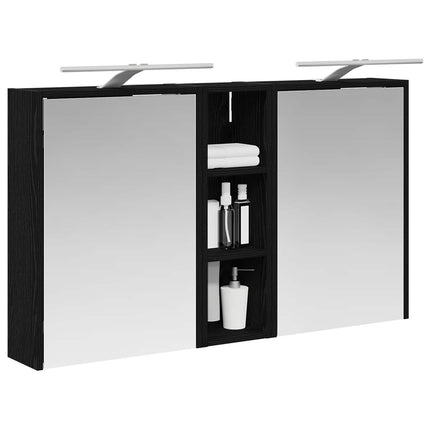 Badrumsskåpsset för 3 pcs 106 x 16 x 62,5 cm Konstruerat trä