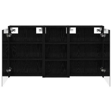 Badrumsskåpsset för 3 pcs 116 x 16 x 62,5 cm Konstruerat trä