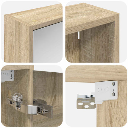 Badrumsskåpsset för 3 pcs 116 x 16 x 62,5 cm Konstruerat trä