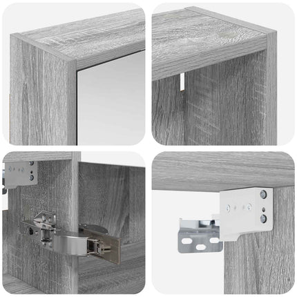 Badrumsskåpsset för 3 pcs 116 x 16 x 62,5 cm Konstruerat trä