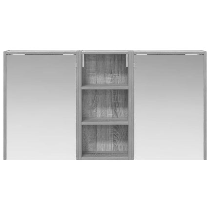 Badrumsskåpsset för 3 pcs 116 x 16 x 62,5 cm Konstruerat trä