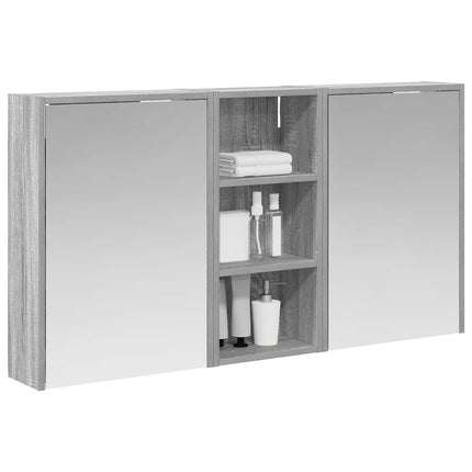 Badrumsskåpsset för 3 pcs 116 x 16 x 62,5 cm Konstruerat trä